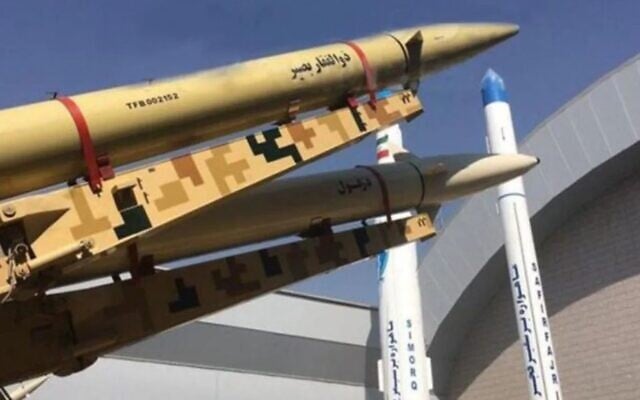 Iran's new Zolfaghar Basir missile (via Twitter) Iran's new Zolfaghar Basir missile (via Twitter)