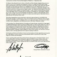 The Israel and Bahrain peace agreement (White House)