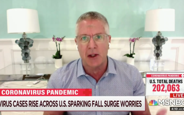 Donnie Deutsch appears on MSNBC's "Morning Joe," Sept. 23, 2020. (Screenshot via JTA) Donnie Deutsch appears on MSNBC's "Morning Joe," Sept. 23, 2020. (Screenshot via JTA)