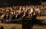 A photo of the socially distanced audience at an Idan Raichel concert in Tel Aviv September 12, 2020. (Screengrab: YouTube)