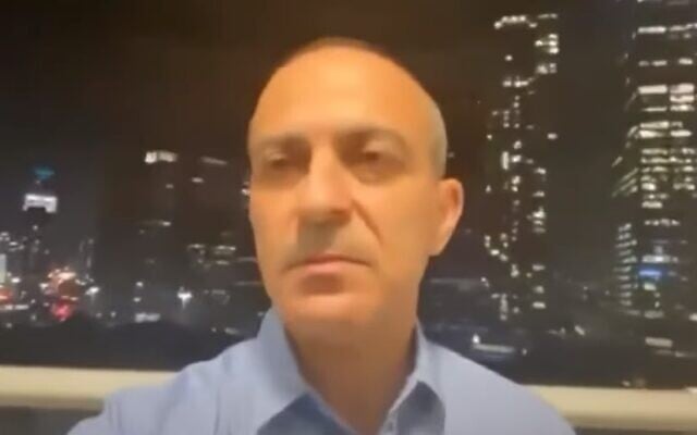 Coronavirus czar Ronni Gamzu is seen at his home ahead of a press conference a the new national lockdown, September 13, 2020 (video screenshot) Coronavirus czar Ronni Gamzu is seen at his home ahead of a press conference a the new national lockdown, September 13, 2020 (video screenshot)