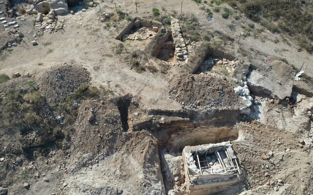 An ancient Roman Jewish farm discovered in the Galilee, with an intact ritual bath that was moved to nearby Kibbutz Hannaton in September 2020 (Courtesy Ibrahim/Israel Antiquities Authority) An ancient Roman Jewish farm discovered in the Galilee, with an intact ritual bath that was moved to nearby Kibbutz Hannaton in September 2020 (Courtesy Ibrahim/Israel Antiquities Authority)