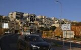 Illustrative: The Har Gilo settlement in the West Bank, south of Jerusalem, October 12, 2020. (MENAHEM KAHANA / AFP)