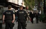 Illustrative: Police officers of Germany's Federal Police patrol a popular shopping street in Berlin, October 24, 2020. (STEFANIE LOOS / AFP)
