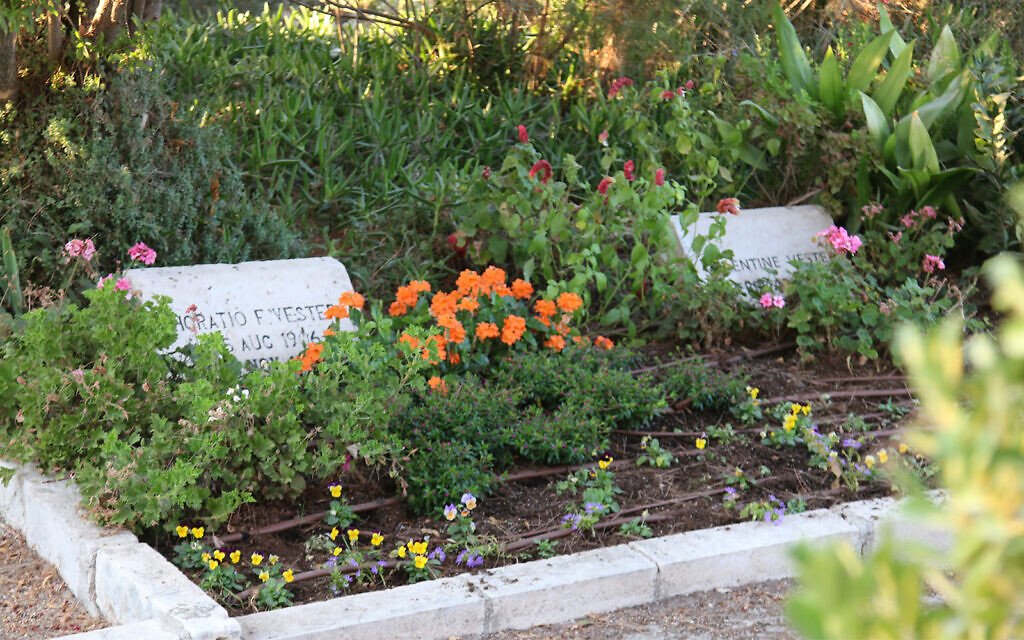 An American Colony burial plot on Mt. Scopus. The colony was founded in 1881 by a deeply religious Presbyterian couple who hoped to find solace in the Holy Land after suffering family tragedy. (Shmuel Bar-Am)