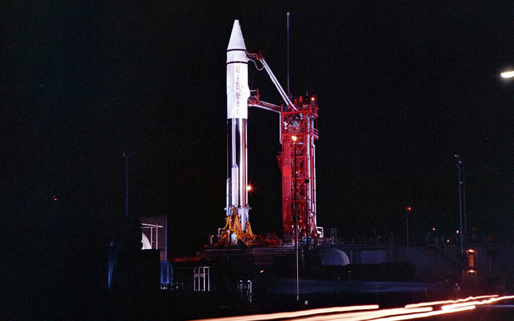 Illustrative: An Atlas Centaur 7 rocket on the launchpad at Cape Canaveral, Florida, September 20, 1966. (Convair/General Dynamics Astronautics Atlas Negative Collection/San Diego Air and Space Museum via AP)