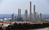 This November 19, 2015 file photo shows a general view of a petrochemical complex in the South Pars gas field in Asalouyeh, Iran, on the northern coast of Persian Gulf. (AP Photo/Ebrahim Noroozi)