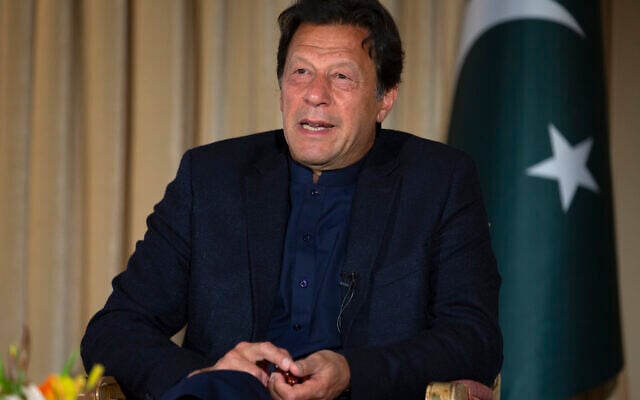 Pakistan's Prime Minister Imran Khan speaks to The Associated Press, in Islamabad, Pakistan, Monday, March 16, 2020. (AP Photo/B.K. Bangash) Pakistan's Prime Minister Imran Khan speaks to The Associated Press, in Islamabad, Pakistan, Monday, March 16, 2020. (AP Photo/B.K. Bangash)