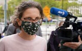 Clare Bronfman arrives at federal court, Sept. 30, 2020, in the Brooklyn borough of New York (AP Photo/John Minchillo)