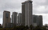 Illustrative: Luxury apartment skyscrapers in north Tel Aviv, December 2, 2016.  (Gili Yaari /Flash90)