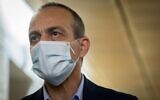 Coronavirus czar Prof. Ronni Gamzu at the Jerusalem Municipality, on October 13, 2020. (Yonatan Sindel/Flash90)