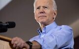 Former Vice President Joe Biden speaks during his first campaign event as a candidate for president at Teamsters Local 249 in Pittsburgh, Penn., April 29, 2019. (Saul Loeb/AFP via Getty Images)