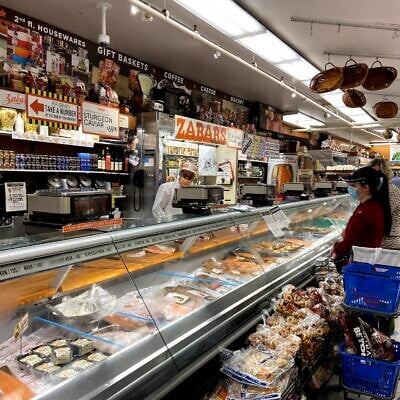Zabar's deli in New York City. (Jacob Magid/Times of Israel)