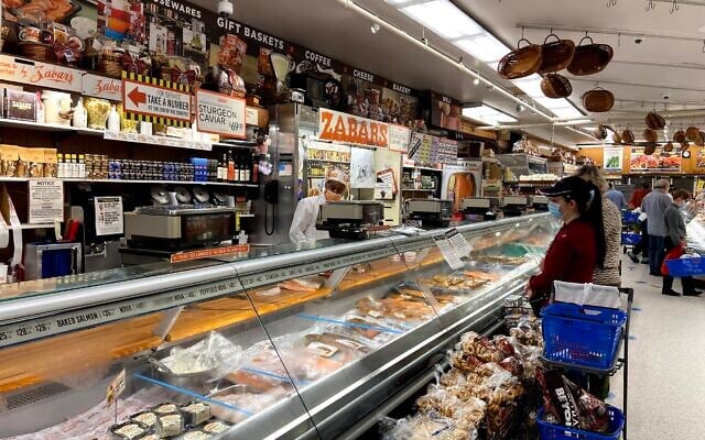 Zabar's deli in New York City. (Jacob Magid/Times of Israel)