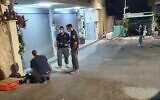 Police at the scene of a fatal shooting in the northern town of Bi'ina, October 4, 2020 (Israel Police)