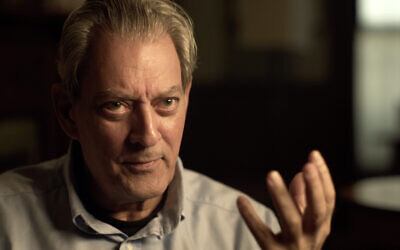 American author Paul Auster will speak in a webinar as part of Docustream, the October 2020 screenings produced by the DocAviv Festival that will show 'Paul Auster: What If' (Courtesy Docustream)