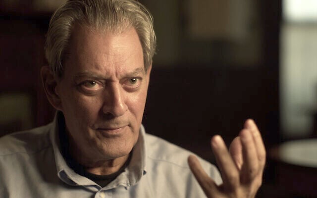 American author Paul Auster will speak in a webinar as part of Docustream, the October 2020 screenings produced by the DocAviv Festival that will show 'Paul Auster: What If' (Courtesy Docustream) American author Paul Auster will speak in a webinar as part of Docustream, the October 2020 screenings produced by the DocAviv Festival that will show 'Paul Auster: What If' (Courtesy Docustream)