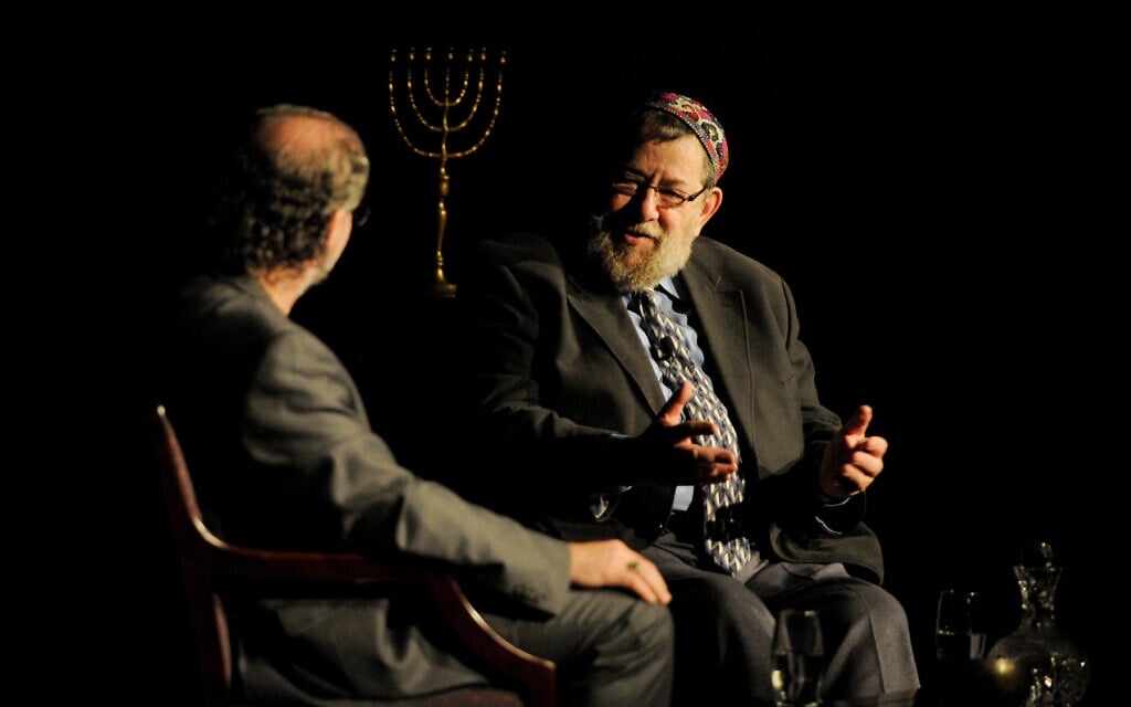 Rabbi Arthur Green, right, and Rabbi Joe Rooks Rapport speak, May 17 2013. (Wikimedia commons/Flickr/CC-A-2.0/Festival of Faiths) Rabbi Arthur Green, right, and Rabbi Joe Rooks Rapport speak, May 17 2013. (Wikimedia commons/Flickr/CC-A-2.0/Festival of Faiths)