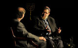 Rabbi Arthur Green, right, and Rabbi Joe Rooks Rapport speak, May 17 2013. (Wikimedia commons/Flickr/CC-A-2.0/Festival of Faiths)