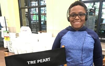'The War With Grandpa' executive producer Tre Peart next to his chair. (Courtesy 101 Studios)