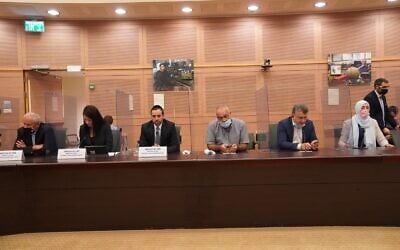 Illustrative: A Knesset committee meeting on October 14, 2020. (Shmulik Grossman/Knesset)