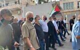 Arab Israelis march in Kafr Qasim to commemorate a 1956 massacre by Israel Border Police on Thursday, October 29, 2020 (Credit: Yousef Jabareen)