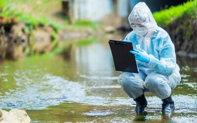 Illustrative: A scientist inspects water in a creek (kosmos111 via iStock by Getty Images)