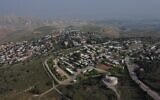 The West Bank settlement of Ma'ale Efraim on the hills of the Jordan Valley, February 18, 2020. (AP/Ariel Schalit, File)