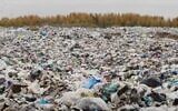 Plastic waste on an unidentified beach. (YouTube screenshot/Zavit)
