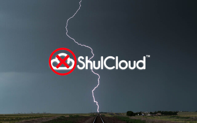 Illustration using ShulCloud logo. (Getty Images; illustration by Laura E. Adkins/via JTA)