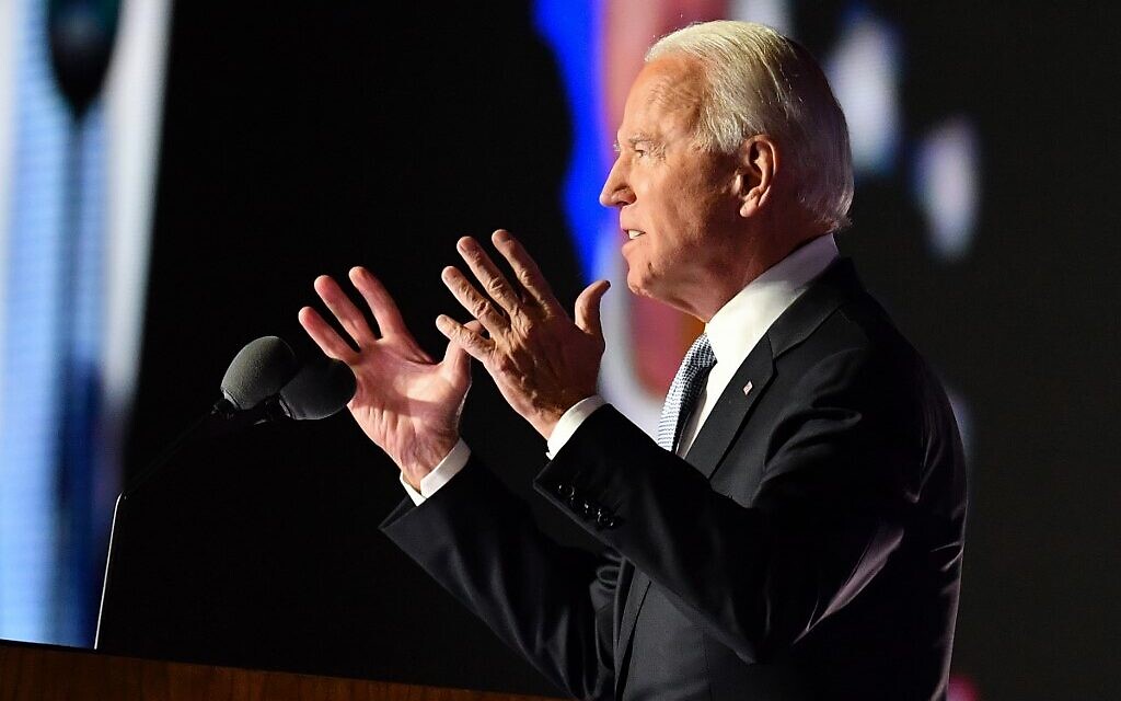 US President-elect Joe Biden delivers remarks in Wilmington, Delaware, on November 7, 2020, after being declared the winner of the presidential election. (Angela Weiss/AFP)