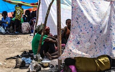 Ethiopians, who fled their homes due to ongoing fighting, are pictured at a refugee camp in the Hamdait border area of Sudan's eastern Kassala state on November 12, 2020. (AFP)