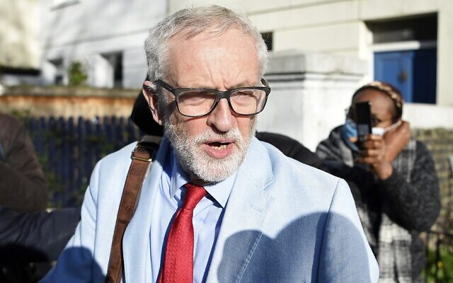 Jeremy Corbyn, former leader of Britain's Labour Party, leaves his home in north London on November 18, 2020. (Daniel Leal-Olivas/AFP) Jeremy Corbyn, former leader of Britain's Labour Party, leaves his home in north London on November 18, 2020. (Daniel Leal-Olivas/AFP)