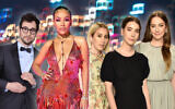 From left: Jack Antonoff, Doja Cat and the Haim Sisters. (Photo design by Emily Burack/Getty Images via JTA)