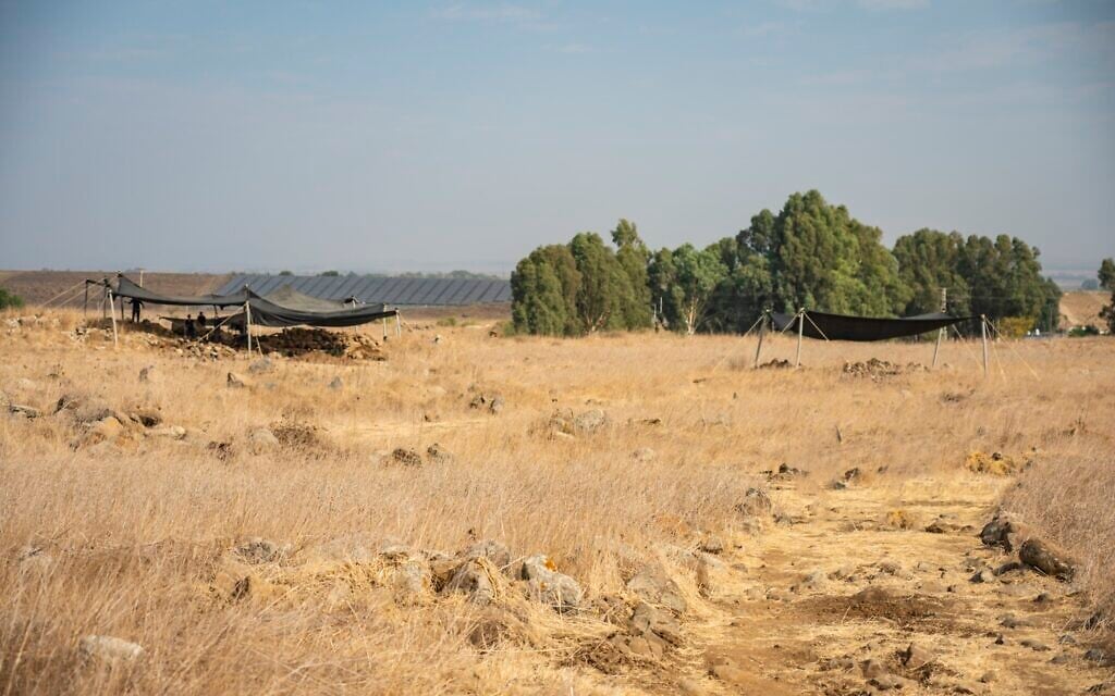 The Israel Antiquities Authority excavation at the Golan's Hispin, where a circa 11th century fort was discovered. (Yaniv Berman, Israel Antiquities Authority)