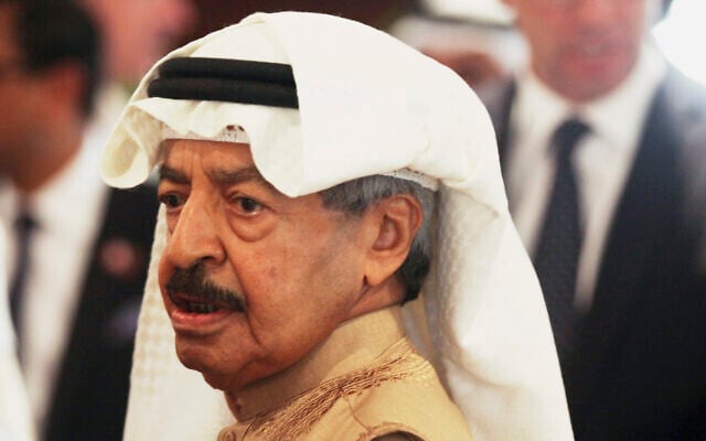 Bahrain's Prime Minister Khalifa bin Salman Al Khalifa in Manama, Bahrain, November 10, 2016. (Jon Gambrell/AP) Bahrain's Prime Minister Khalifa bin Salman Al Khalifa in Manama, Bahrain, November 10, 2016. (Jon Gambrell/AP)