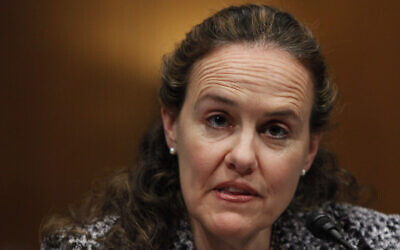Then US Defense Undersecretary for Policy Michele Flournoy testifies on Capitol Hill in Washington before the Senate Armed Services Committee hearing on Afghanistan, February 22, 2010. (AP Photo/Manuel Balce Ceneta, File)