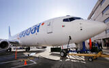 In this Oct. 27, 2010 file photo, a Boeing 737 being delivered to FlyDubai is seen in Seattle (AP Photo/Elaine Thompson, File)