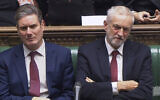 Keir Starmer, left, and Jeremy Corbyn at the House of Commons in London, November 26, 2018. (House of Commons / PA via AP)
