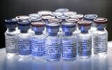 A new vaccine on display at the Nikolai Gamaleya National Center of Epidemiology and Microbiology in Moscow, Russia, August 6, 2020.  (Alexander Zemlianichenko Jr/ Russian Direct Investment Fund via AP)