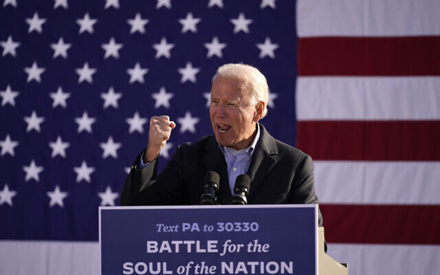 Democratic presidential candidate former Vice President Joe Biden speaks at a rally at Community College of Beaver County, Monday, Nov. 2, 2020, in Monaca, Pa. (AP Photo/Andrew Harnik) Democratic presidential candidate former Vice President Joe Biden speaks at a rally at Community College of Beaver County, Monday, Nov. 2, 2020, in Monaca, Pa. (AP Photo/Andrew Harnik)