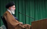 Iran's Supreme Leader Ayatollah Ali Khamenei addresses the nation in a televised speech marking the birthday of Islam's Prophet Muhammad, in Tehran, Iran, November 3, 2020. (Office of the Iranian Supreme Leader via AP)
