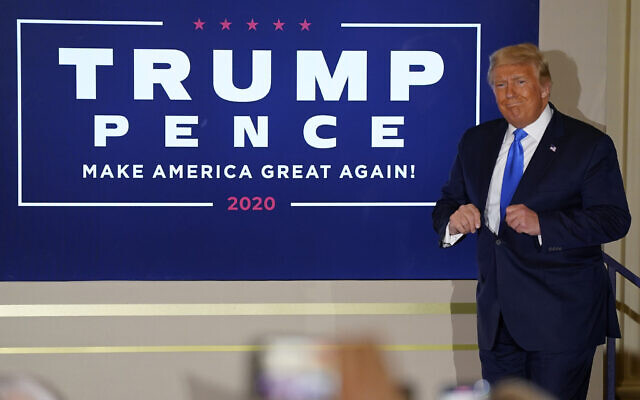 President Donald Trump arrives to speak in the East Room of the White House, early Wednesday, November 4, 2020, in Washington. (AP/Evan Vucci) President Donald Trump arrives to speak in the East Room of the White House, early Wednesday, November 4, 2020, in Washington. (AP/Evan Vucci)
