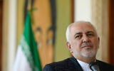 Iran's Foreign Minister Mohammad Javad Zarif attends a news conference in Caracas, Venezuela, November 5, 2020. (Matias Delacroix/AP)