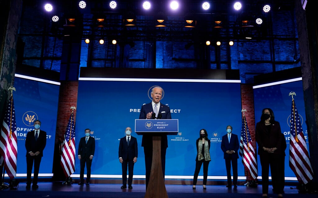 President-elect Joe Biden and Vice President-elect Kamala Harris introduce their nominees and appointees to key national security and foreign policy posts at The Queen theater, November 24, 2020, in Wilmington, Delaware. (AP Photo/Carolyn Kaster) President-elect Joe Biden and Vice President-elect Kamala Harris introduce their nominees and appointees to key national security and foreign policy posts at The Queen theater, November 24, 2020, in Wilmington, Delaware. (AP Photo/Carolyn Kaster)