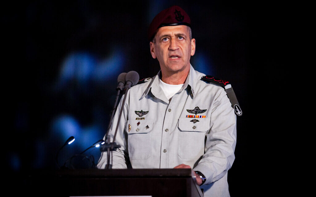 IDF Chief of Staff Aviv Kohavi speaks during an Israeli Navy ceremony in Haifa, on March 4, 2020. (Flash90) IDF Chief of Staff Aviv Kohavi speaks during an Israeli Navy ceremony in Haifa, on March 4, 2020. (Flash90)