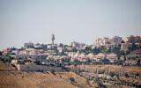 View of neighborhoods in the Israeli settlement of Ma'ale Adumim, near Jerusalem, on June 28, 2020. (Yonatan Sindel/Flash90)