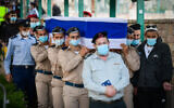 Family, friends and Israeli soldiers attend the funeral  of Cpl. Lihu Ben-Bassa who was killed in a plane crash in southern Israel, in the military cemetery in Rishon Lezion on November 25, 2020. (Avshalom Sassoni/Flash90)