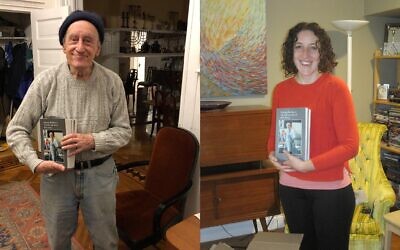 Artist and Holocaust survivor Fred Terna (left) and Julia Mayer, who spent hours with her family friend, in order to write 'Painting Resilience: The Life and Art of Fred Terna,' which was launched November 16, 2020 (Courtesy Julia Mayer)