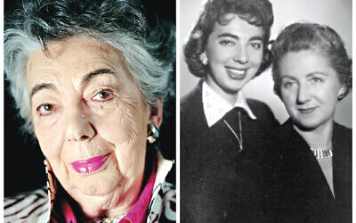 Lili Pohlmann and, right, with her mother in 1954. (Courtesy/ via Jewish News)